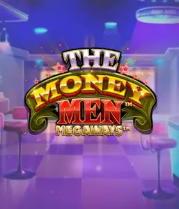 Immerse yourself the thrilling world of The Money Men Megaways slot by Pragmatic Play, featuring a vibrant logo with shining stars on a luxurious casino setting. This image portrays the glamour and excitement of Megaways slots with its stunning design and colorful ambiance. Ideal for slot game lovers craving high-energy gaming. 