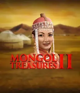 Discover the rich heritage of Mongolia with Mongol Treasures 2 slot by Endorphina, highlighting a beautiful Mongolian woman dressed in traditional attire against a sunset-lit Mongolian steppe backdrop. This image evokes the spirit of Mongolian culture, offering a memorable gaming experience. 